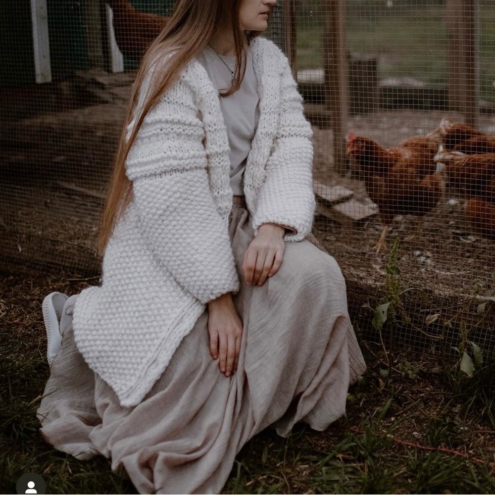 Cozy Cream Knit Cardigan - Picture 4 of 9